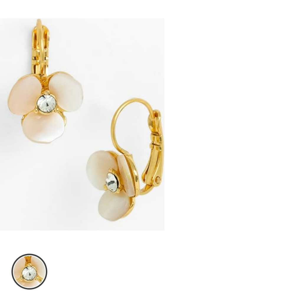 Kate Spade New York Disco Pansy drop earrings